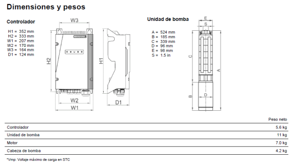 Bomba solar sumergible LORENTZ PS2-150 C-SJ5-8